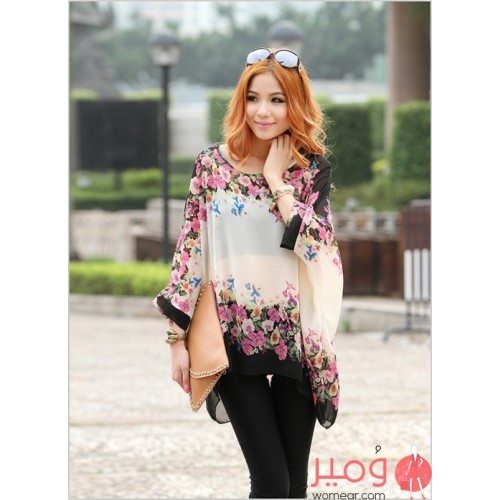 بلوزة شيفون تصميم راقي وجميل