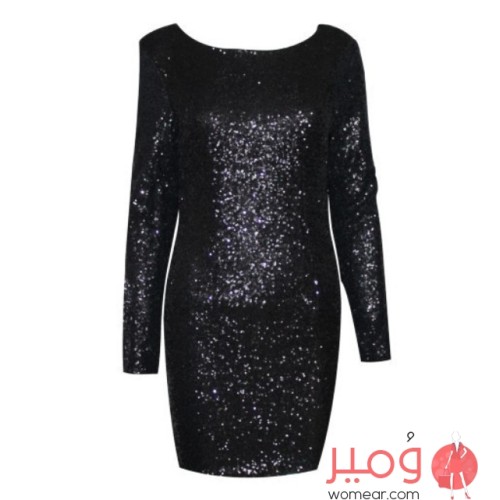 فستان صيفى قصير أنيق ومثير أكمام طويلة 