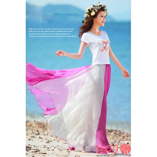 تنورة طويلة واسعة أنيقة 