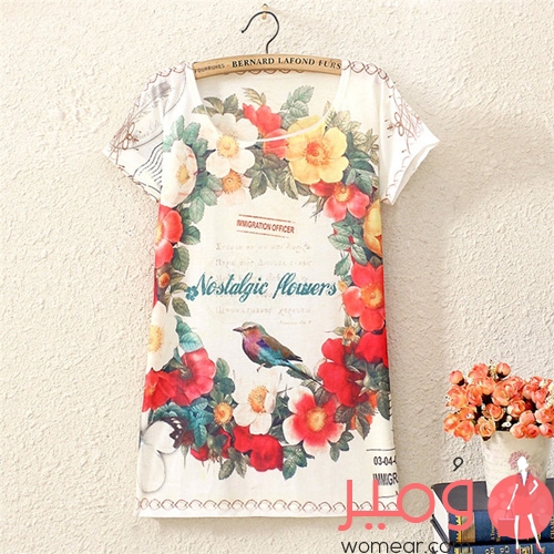 تيشيرت كاجوال بطباعة