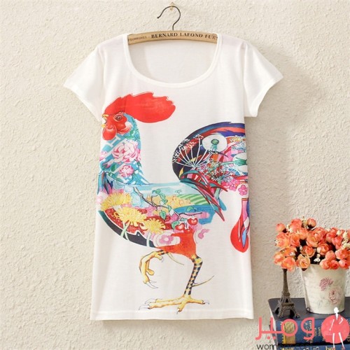 تيشيرت صيفي بطباعة 