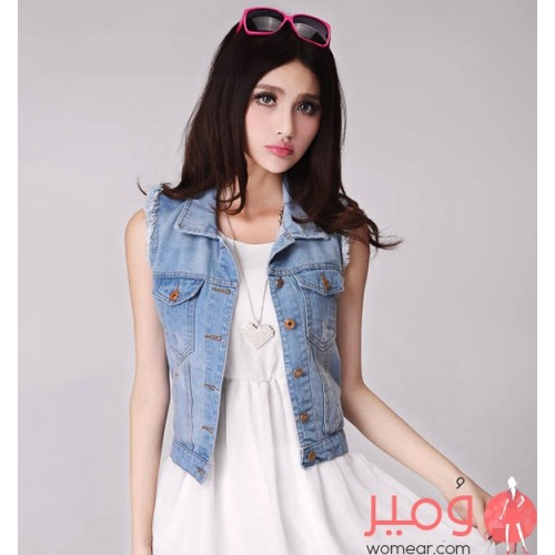 جاكيت أنيق وجذاب بلا أكمام  مثير 