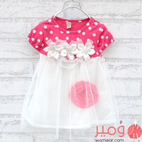 فستان صيفى قصير أنيق أكمام قصيرة وتنورة واسعة يزيد من جمال أطفالك ويمنحهم مظهر أكثر جمال 