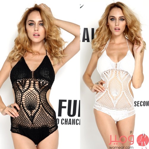 ملابس سباحة قطعة واحدة بجورجيت من الوسط