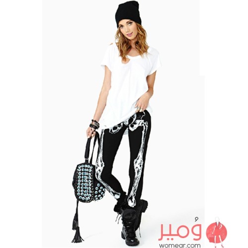 بنطال طويل ضيق مميز