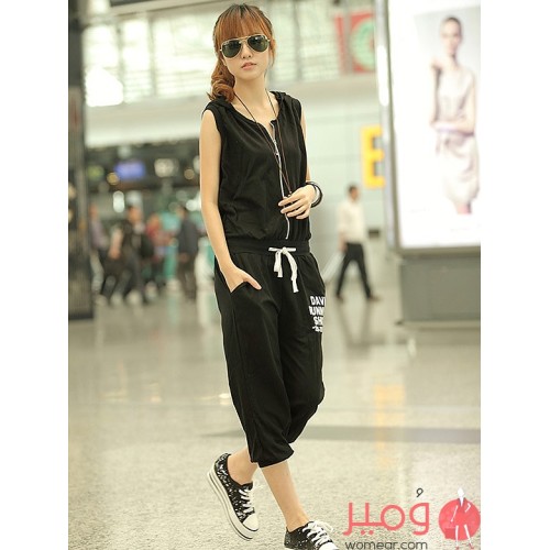 أفرول قصير عاري الأكمام