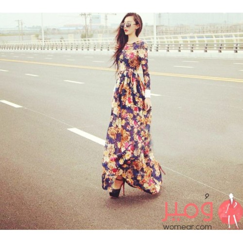 فستان صيفي  طويل ناعم  للشاطئ