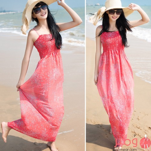 فستان  مثير وأنيق  ناعم وخفيف مع قبعة تمنحك مظهر أكثر تألق