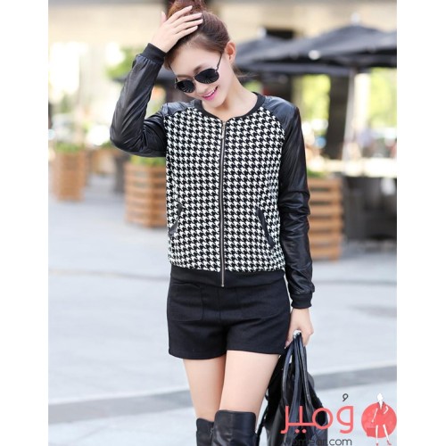 جاكيت  أنيق برقبة دائرية 