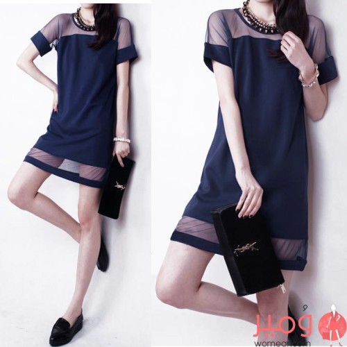 فستان أنيق ومثير أكمام قصيرة تزيد من جمالك 