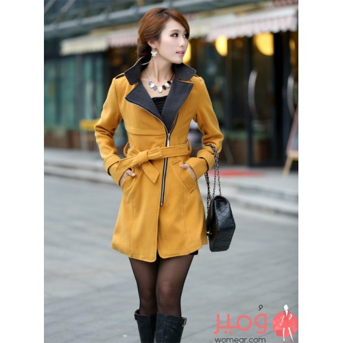معطف تصميم عصري بأكمام طويلة 