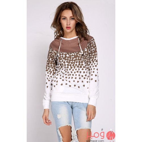 بلوزة جميلة كم طويل بطباعة