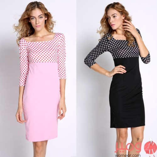 فستان  قصير جذاب أكمام قصيرة 