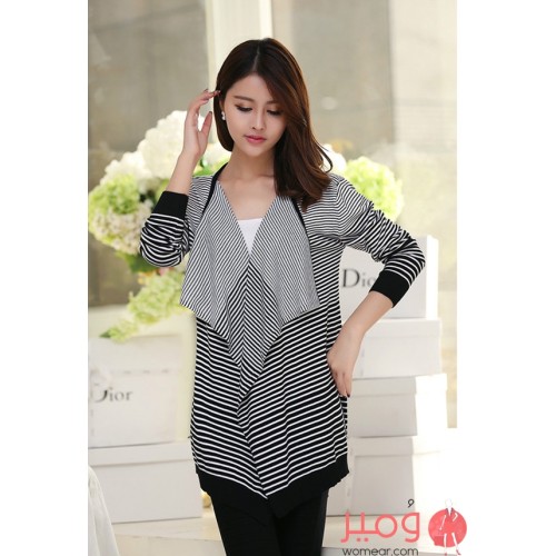 بلوزة أنيقة مخططة 