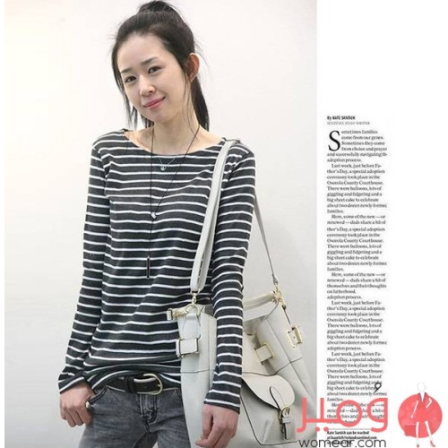 تيشرت صيفى  ناعم وخفيف جدا بأكمام طويلة  