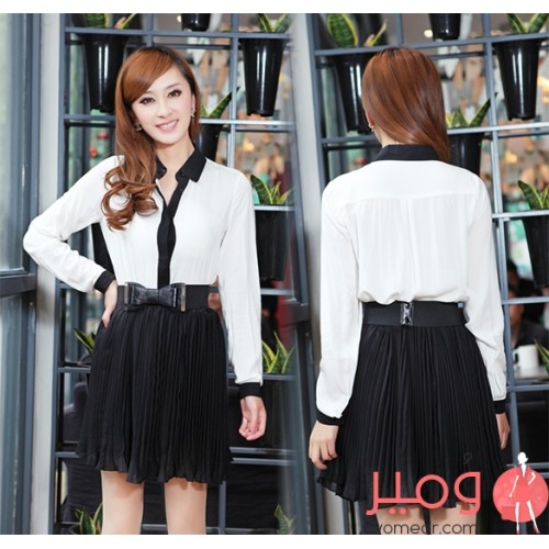 بلوزة جميلة كم طويل بأزرار