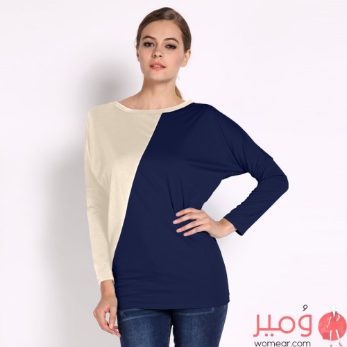 تيشرت  ناعم ومطاطي أكمام طويلة 