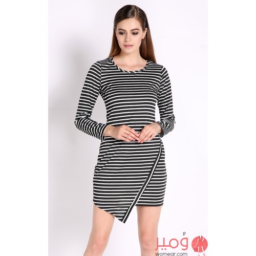 فستان صيفى قصير جذاب ومثير أكمام طويلة قصة ضيقة يجعلكى أكثر أناقة 