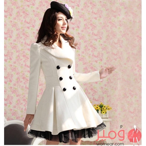 جاكيت شتوي بأزرار مزدوجة