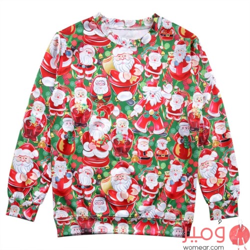 Soft Warmth New Arrival Fashion Christmas Digital Sweatshirt Sweater Blouse Tops