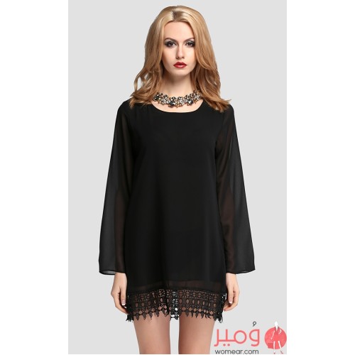 فستان كاجوال شيفون كم طويل