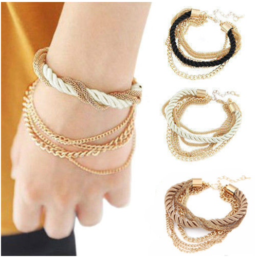 مجموعة سوار رائعة على شكل سلاسل 