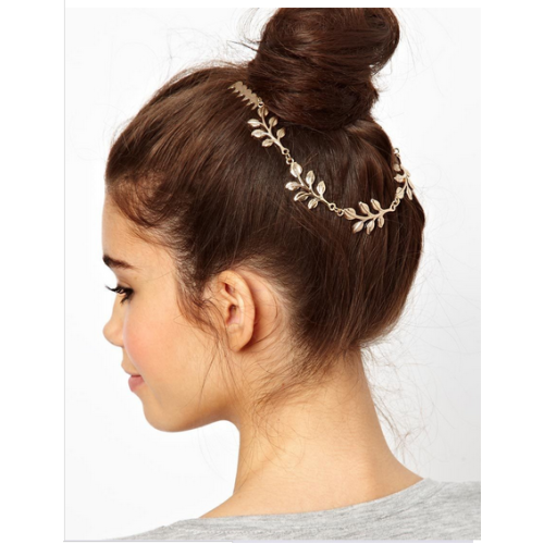 سلسلة بلون الذهب لتزين الشعر