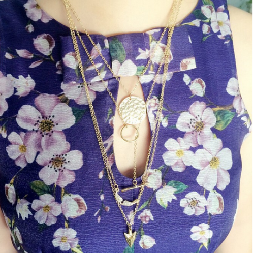 قلادة مناسبة للصيف من 4 طبقات