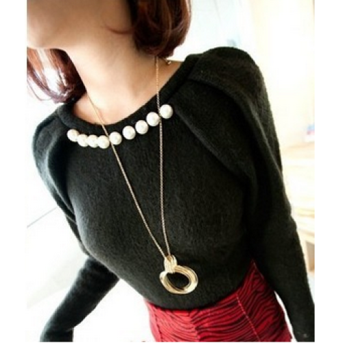 قلادة طويلة بتعليقة شكل دائرة