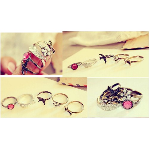 مجموعة خواتم بأشكال جميلة