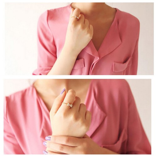 خاتم جميل مزين بحجر الراين الرائع