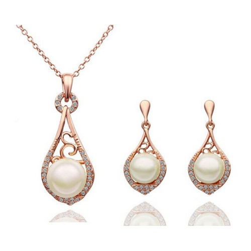 طقم عقد بقلادة وأقراط دبوسية